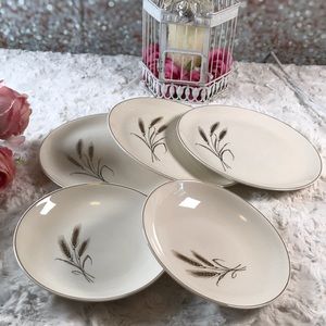 Royal Joci plate wheat 23 k gold vintage 1955